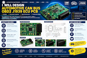 design automotive can bus obd2 j1939 ecu pcb
