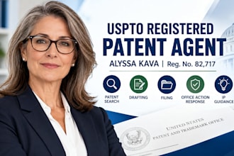 provide uspto registered patent agent services for your patent