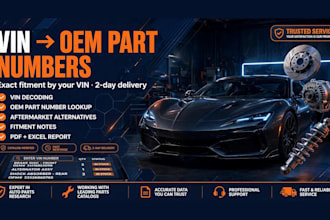 find exact oem part numbers by your vin