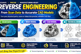 manufacturing ready reverse engineering scan to cad and product reverse engineer