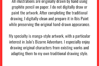 create a traditional hand drawn manga style illustration