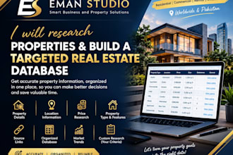 research properties and build a targeted real estate database