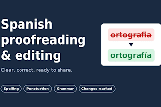 proofread and edit your spanish text