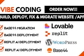 do replit bug fixing, base44 debugging, API integration and deployment