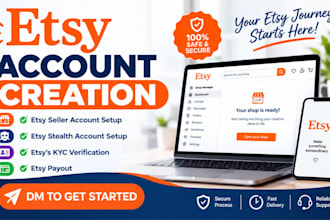 do etsy seller account, store setup and etsy account creation for any country
