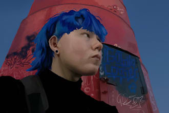 draw a realistic digital portrait