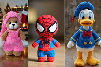 design handmade soft custom plush toy stuffed animal plushie kawaii crochet