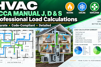 prepare residential hvac manual j s and d calculations