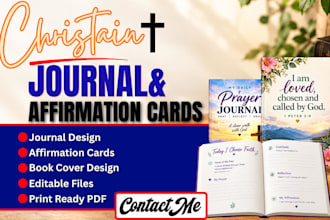 design a christian prayer journal and bible affirmation cards