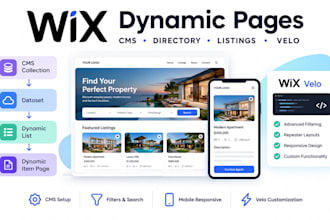 design wix dynamic pages, wix cms directory and database listings with wix velo
