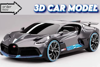 create realistic 3d vehicle model, car design and game ready asset