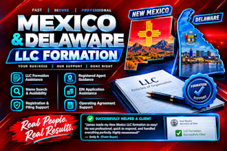 professionally handle new mexico and delaware llc formation and registration