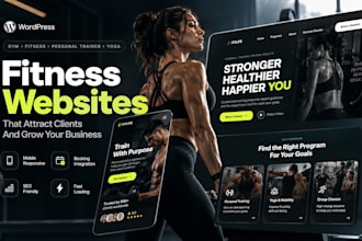 design a wordpress personal trainer website, gym website wordpress website