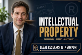 provide legal support for trademark, patent, copyright and IP matters