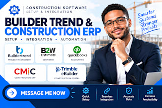 setup buildertrend b2w estimate quickbooks cmic job costing trimble ebuilder