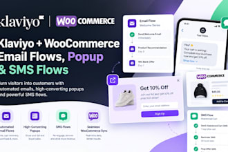 setup klaviyo woocommerce email flows with klaviyo popup and klaviyo sms flows