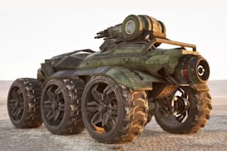 create game ready 3d cars, truck and game vehicle for unreal engine and unity