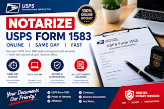 notarize usps form 1583 online same day legal documents notary public fast