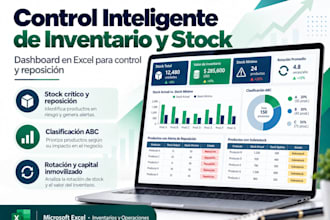 create an excel inventory and financial dashboard