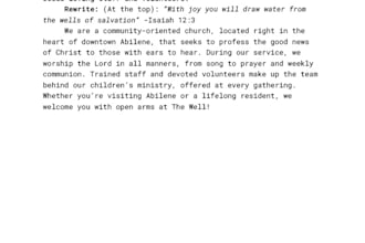 rewrite your homepage, about section, or business description