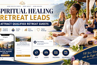 spiritual healing retreat marketing leads retreat leads facebook ads google ads