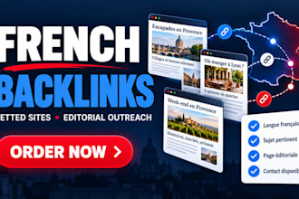 research french backlinks, dofollow and create a contextual outreach plan