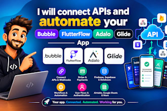 connect apis and automate your bubble flutterflow adalo or glide app