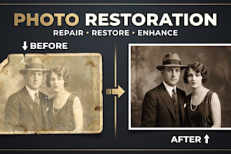 restore old photos, repair damaged images and professionally enhance pictures