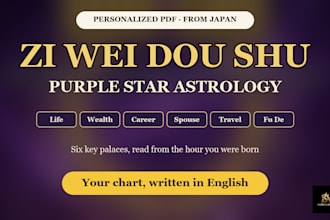 write your personalized zi wei dou shu purple star astrology reading