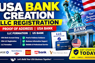do USA business bank creation for USA llc owners, USA llc registration, USA bank