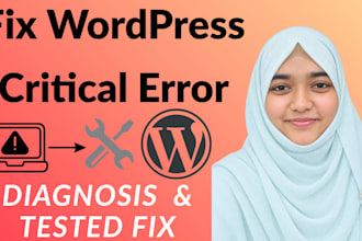 fix wordpress critical errors and website bugs