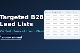 build a targeted local business lead list with verified contact info