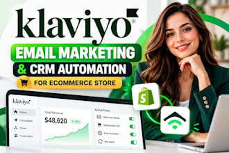 setup advanced klaviyo automation email flows and CRM for shopify