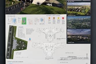 a professional architectural presentation board