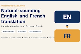 translate english to french and french to english, canadian or european