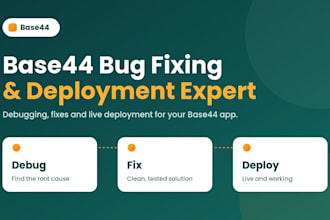base44 bug fixing, base44 debugging, base44 expert, base44 app deployment