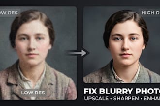 fix blurry photos, unblur images and upscale image resolution