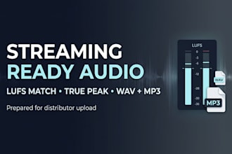 prepare audio for streaming distribution