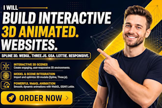 build interactive 3d animated website with spline 3d webgl and threejs features
