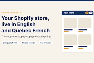 set up your shopify store in english and quebec french