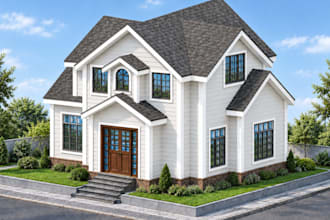 do exterior design, exterior rendering, interior design, interior rendering