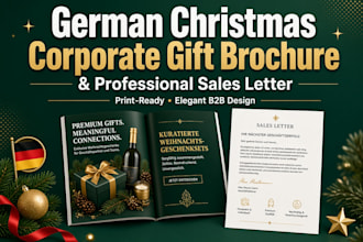 design german christmas corporate gift brochure and sales letter for company