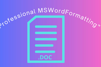 do professional ms word document formatting and design