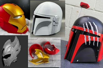 create custom 3d cosplay helmet model 3d helmet stl for 3d printing