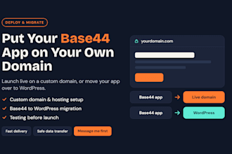 deploy your base44 app to a custom domain or migrate base44 to wordpress