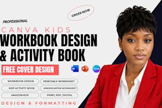 canva kids workbook design, printable worksheet, workbook KDP activity books