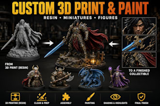 3d print and paint custom cosplay props, armor and accessories