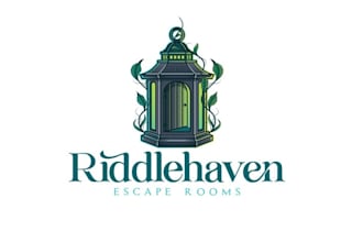 design a mystery, whimsical and creative escape room logo
