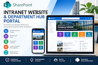 build a sharepoint intranet website architecture and department hub portal