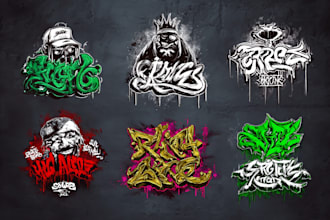 create graffiti text, tags, t shirts, and logo design